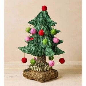 John Derian X Target 18"x12" Christmas Tree Pillow with Ball Ornaments Xmas NWT